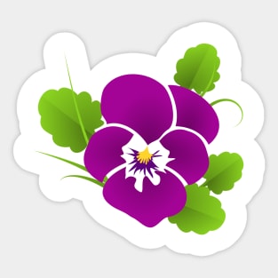 Pansy Flowers Design Sticker